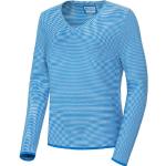 Reduzierte Hellblaue Sportliche V-Ausschnitt Damenpullover aus Baumwolle Größe S 