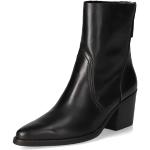 Reduzierte Schwarze Paul Green Ankle Boots & Klassische Stiefeletten mit Reißverschluss in Breitweite aus Leder für Damen Größe 41,5 