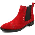 Rote Paul Green Chelsea-Boots aus Leder für Damen Größe 37,5 