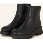 Reduzierte Schwarze Paul Green Ankle Boots & Klassische Stiefeletten mit Reißverschluss aus Leder für Damen Größe 39 
