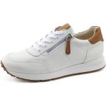 Reduzierte Weiße Paul Green Low Sneaker mit Schnürsenkel in Normalweite aus Leder mit herausnehmbarem Fußbett für Damen Größe 38 