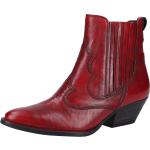 Rote Paul Green Blockabsatz Cowboy-Boots & Cowboystiefeletten mit Reißverschluss aus Glattleder für Damen Größe 40 