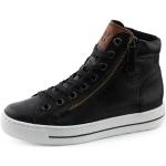 Reduzierte Schwarze Paul Green High Top Sneaker & Sneaker Boots mit Schnürsenkel in Normalweite aus Frottee für Damen Größe 38,5 