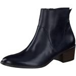 Reduzierte Dunkelblaue Paul Green Ankle Boots & Klassische Stiefeletten mit Reißverschluss in Breitweite aus Leder für Damen Größe 38 