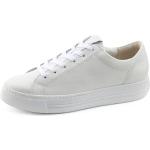 Reduzierte Weiße Paul Green Super Soft Low Sneaker mit Schnürsenkel aus Leder mit herausnehmbarem Fußbett für Damen Größe 39 