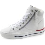 Weiße Paul Green Super Soft High Top Sneaker & Sneaker Boots mit Schnürsenkel in Schmalweite aus Leder für Damen Größe 38 