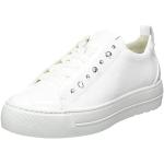 Reduzierte Weiße Paul Green Super Soft Low Sneaker mit Schnürsenkel in Breitweite aus Leder für Damen Größe 38 
