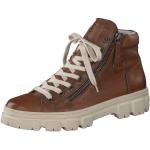 Reduzierte Braune Paul Green High Top Sneaker & Sneaker Boots mit Schnürsenkel in Normalweite aus Frottee für Damen Größe 40,5 