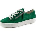 Reduzierte Grüne Paul Green Super Soft Low Sneaker mit Schnürsenkel in Schmalweite aus Leder für Damen Größe 37 