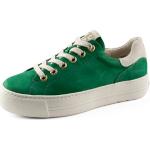 Reduzierte Grüne Paul Green Super Soft Low Sneaker mit Schnürsenkel in Schmalweite aus Frottee für Damen Größe 40 