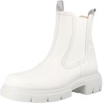 Paul Green Chelsea-Boots - Weiß Glattleder Größe: 40 Normal