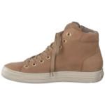 Braune Paul Green High Top Sneaker & Sneaker Boots aus Nubukleder für Damen Größe 38,5 