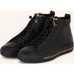 Schwarze Paul Green High Top Sneaker & Sneaker Boots mit Reißverschluss aus Leder für Damen Größe 38,5 