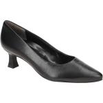 Schwarze Paul Green Spitze Damenpumps in Normalweite aus Glattleder mit herausnehmbarem Fußbett mit Absatzhöhe 5cm bis 7cm 
