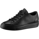 Reduzierte Schwarze Paul Green Plateauabsatz Slip-on Sneaker ohne Verschluss in Normalweite aus Glattleder leicht für Damen Größe 40,5 