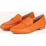 Orange Paul Green Slipper aus Leder für Damen Größe 38 