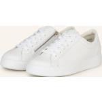 Weiße Paul Green Low Sneaker mit Reißverschluss aus Leder für Damen Größe 40 