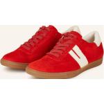 Rote Paul Green Low Sneaker aus Veloursleder für Damen Größe 38 