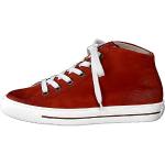 Rote Paul Green Super Soft High Top Sneaker & Sneaker Boots mit Schnürsenkel in Breitweite aus Nubukleder für Damen Größe 40 