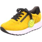 Reduzierte Gelbe Elegante Paul Green Low Sneaker mit Schnürsenkel in Normalweite aus Nubukleder für Damen Größe 40 