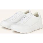 Weiße Lack-Optik Paul Green Low Sneaker aus Leder für Damen Größe 40,5 