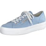 Reduzierte Blaue Paul Green Low Sneaker für Damen Größe 40 mit Absatzhöhe 3cm bis 5cm 