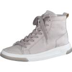 Reduzierte Hellgraue Paul Green High Top Sneaker & Sneaker Boots aus Nubukleder für Damen 