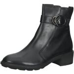Reduzierte Schwarze Paul Green Runde Blockabsatz Ankle Boots & Klassische Stiefeletten mit Reißverschluss in Normalweite aus Leder für Damen Größe 40,5 