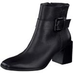 Reduzierte Schwarze Casual Paul Green Blockabsatz Ankle Boots & Klassische Stiefeletten mit Reißverschluss in Normalweite aus Leder für Damen Größe 40,5 