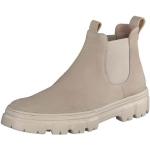 Reduzierte Braune Casual Paul Green Runde Blockabsatz Ankle Boots & Klassische Stiefeletten in Normalweite aus Nubukleder für Damen Größe 40,5 