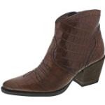 Braune Paul Green Cowboy-Boots & Cowboystiefeletten mit Reißverschluss aus Leder für Damen 