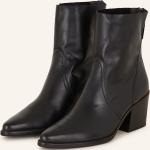 Schwarze Paul Green Spitze Ankle Boots & Klassische Stiefeletten mit Reißverschluss aus Glattleder für Damen Größe 42,5 