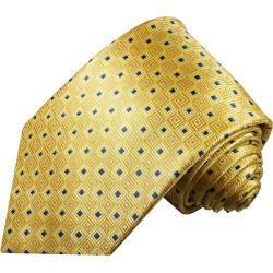 Paul Malone Krawatte »Designer Seidenkrawatte Herren Schlips modern gepunktet 100% Seide« Schmal (6cm), gold gelb 689, gelb