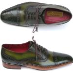 Grüne Blumenmuster Business Hochzeitsschuhe & Oxford Schuhe mit Schnürsenkel aus Leder leicht für Herren 