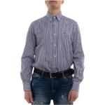Reduzierte Blaue Gestreifte PAUL & SHARK Button Down Kragen Streifenhemden für Herren Größe 5 XL 