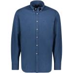 Blaue Unifarbene Casual Langärmelige PAUL & SHARK Herrenlangarmhemden aus Baumwolle Größe M 