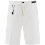 Reduzierte Weiße Casual PAUL & SHARK Stretch-Shorts mit Reißverschluss für Herren Größe S 