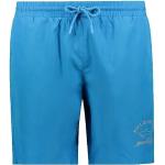 Reduzierte Blaue PAUL & SHARK Herrenbadehosen mit Klettverschluss aus Polyester Größe M 