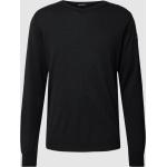 Reduzierte Schwarze Unifarbene Langärmelige PAUL & SHARK V-Ausschnitt Herrenpoloshirts & Herrenpolohemden aus Wolle Größe 6 XL 