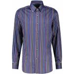 Blaue Gestreifte Langärmelige PAUL & SHARK Button Down Kragen Herrenlangarmhemden aus Baumwolle Größe 3 XL 