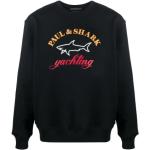 Reduzierte Schwarze PAUL & SHARK Herrensweatshirts mit Hai-Motiv aus Baumwolle Größe XL für den für den Herbst 
