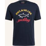 Dunkelblaue PAUL & SHARK T-Shirts aus Baumwolle für Herren Übergrößen 