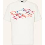 Cremefarbene PAUL & SHARK T-Shirts aus Baumwolle für Herren Größe 3 XL 