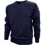 Blaue PAUL & SHARK V-Ausschnitt Herrensweatshirts aus Wolle Größe S 