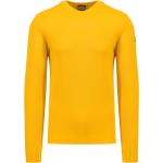 Reduzierte Gelbe U-Ausschnitt Wollpullover aus Wolle für Herren Größe XL 