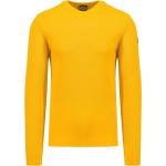 Reduzierte Gelbe U-Ausschnitt Wollpullover aus Wolle für Herren Größe M 