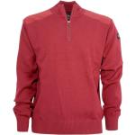 Rote PAUL & SHARK Herrensweatshirts mit Reißverschluss aus Wolle Größe L 