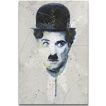 Paul Sinus Art Charlie Chaplin 90x60cm auf Leinwan