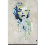 Paul Sinus Art Marilyn Monroe 90x60cm auf Leinwand