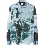Reduzierte Marineblaue Casual Paul Smith Paul Slim Fit Hemden mit Knopf maschinenwaschbar für Herren Größe L 